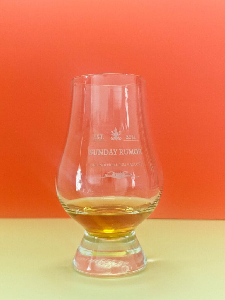 Sunday rumor rum in glass. ron abuelo 7 panama rum
