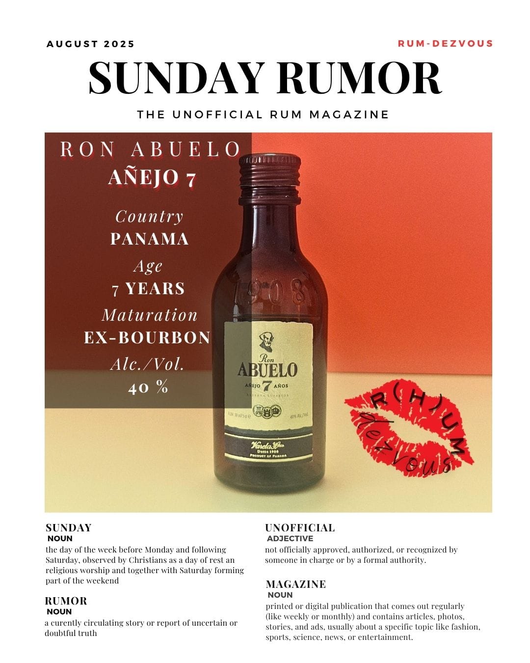 AN UNEXPECTED HARMONY RON ABUELO AÑEJO 7 rum review