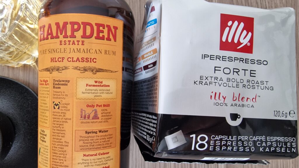 Hampden HLCF Classic (60% vol) vs. illy FORTE rum espresso pairing rum espresso tasting